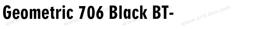 Geometric 706 Black BT字体转换